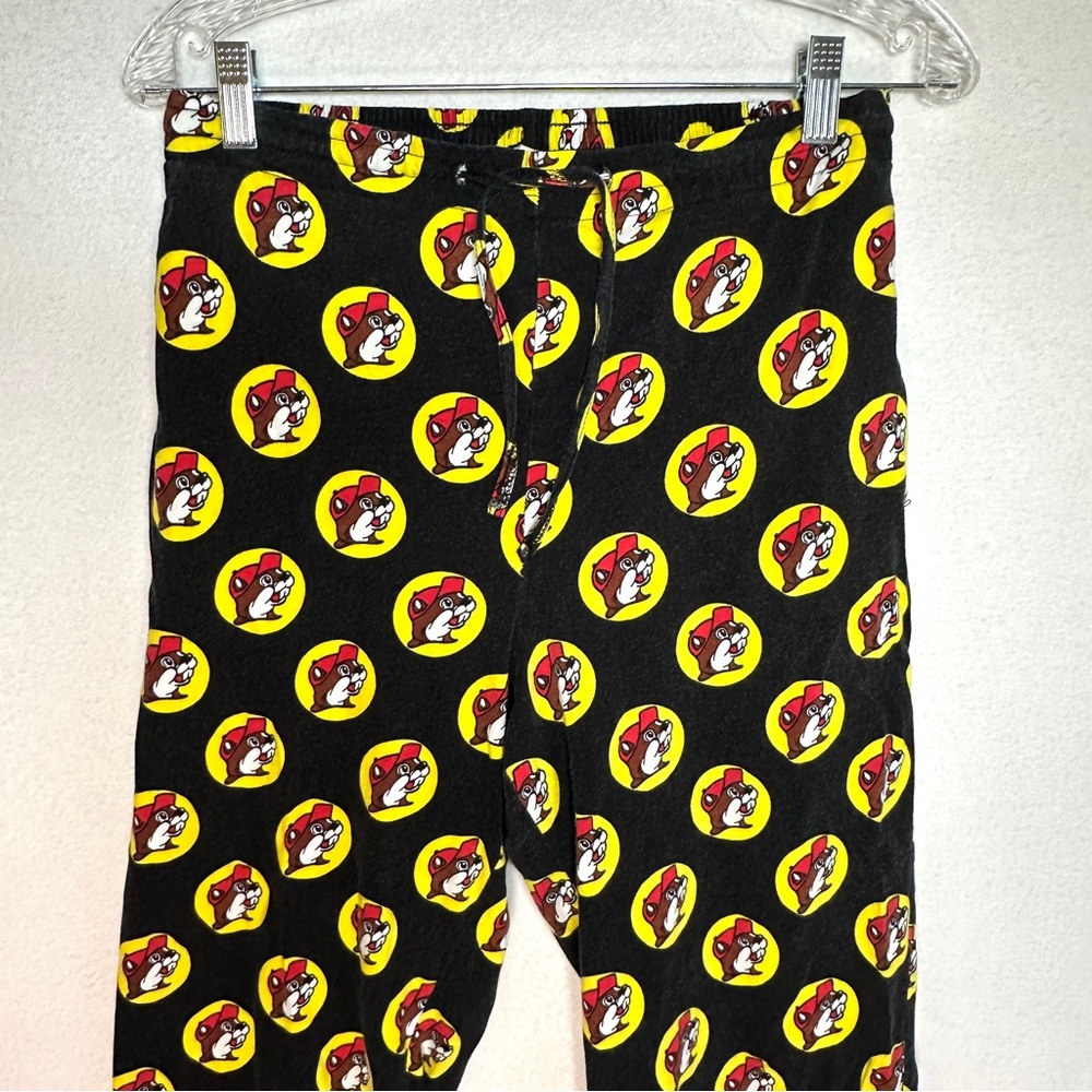 Buc-ees Pajama Pants Adult S Black All Over Print Logo Drawstring Bucees Logo